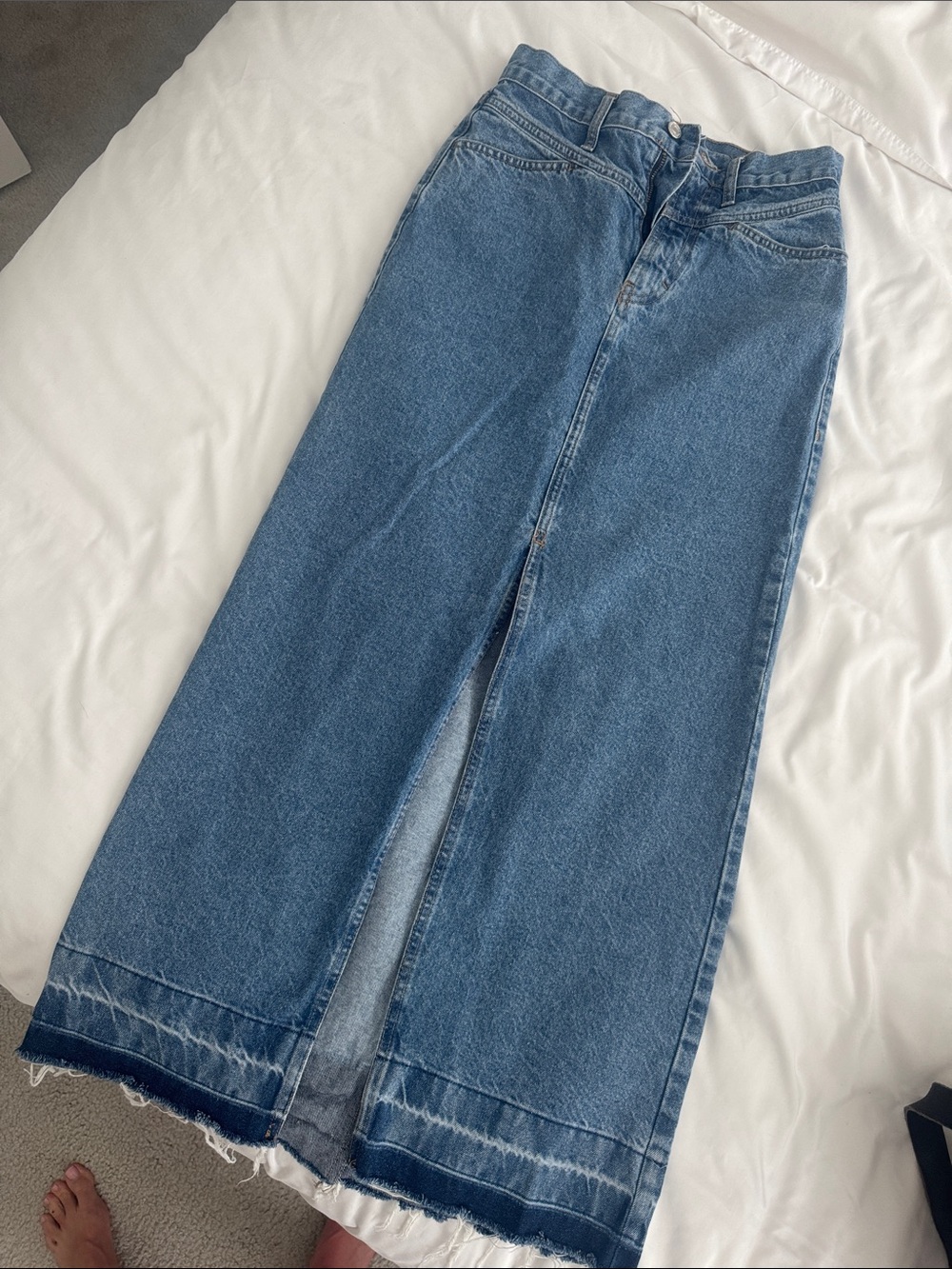 Women's High-Waist Jean Skirt
